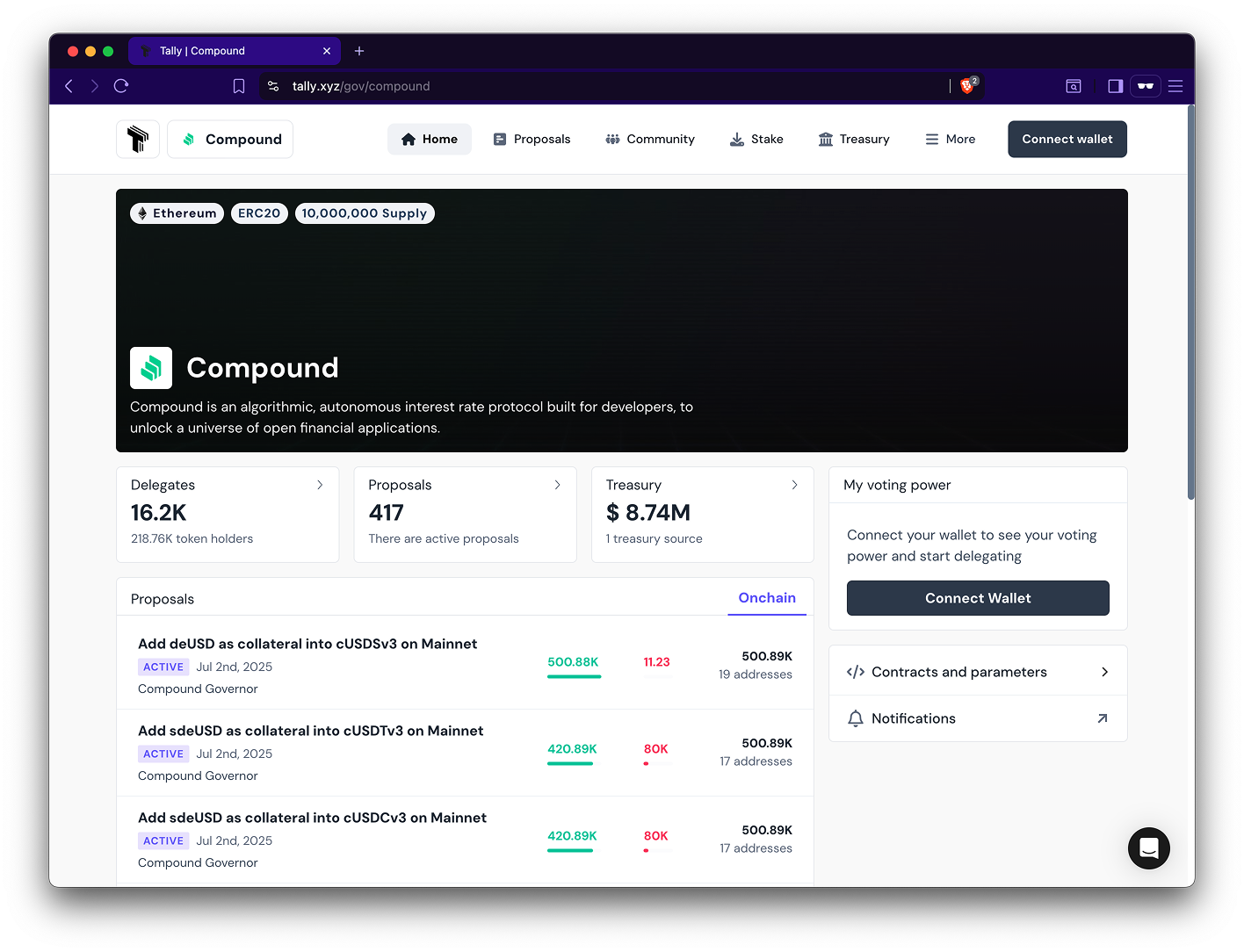Screenshot 1 of Tally showing the application interface
