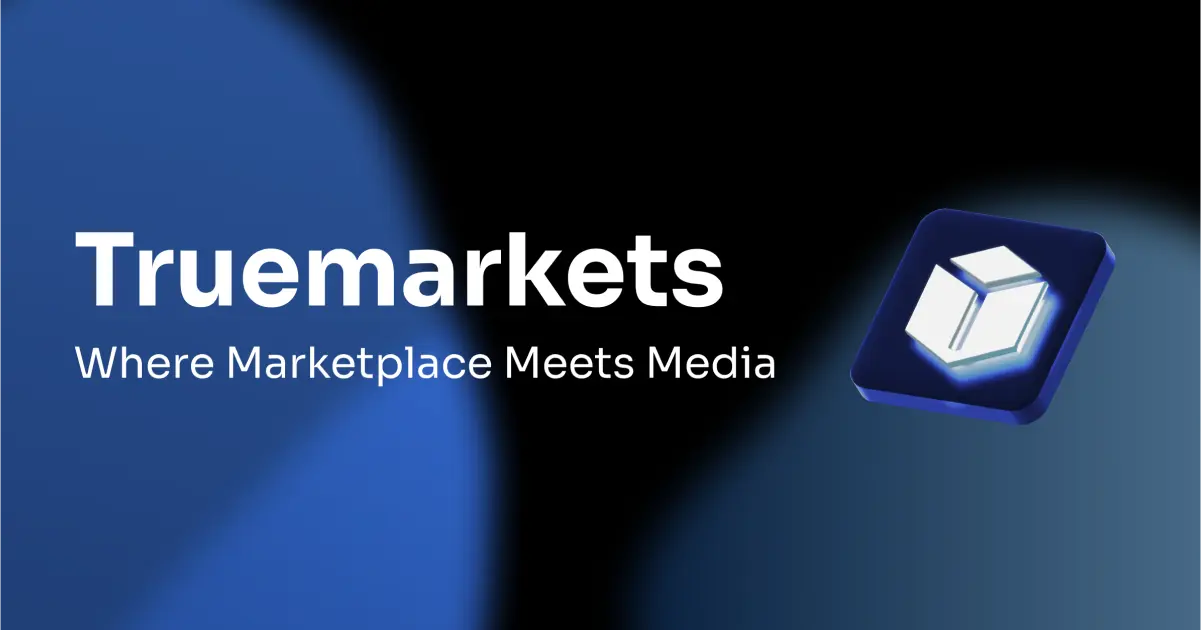 True Markets application banner showing the main interface