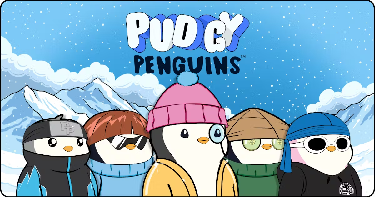 Pudgy Penguins application banner showing the main interface