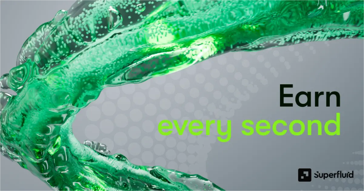 SuperFluid application banner showing the main interface